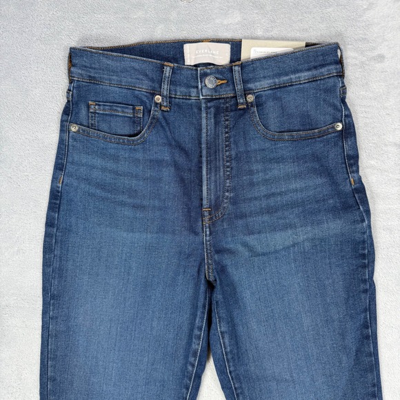 Everlane Women'The Authentic Stretch Slim Bootcut Jeana Indigo Wash Size 27 - Picture 3 of 11